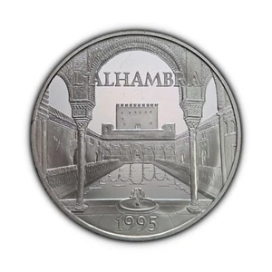 FRANCE. 1995, 100 Francs, Silver - Alhambra (L' Alhambra), Granada, 15 ECU, RARE - Picture 1 of 3