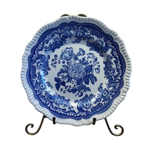 Spode Blue Room Collection Regency Series "British Flowers" Dinner Plate - Picture 1 of 3