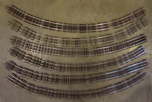 6 PIECES CURVED GARGRAVES 3-RAIL O-SCALE TRACK (LOT 107) - Picture 1 of 2