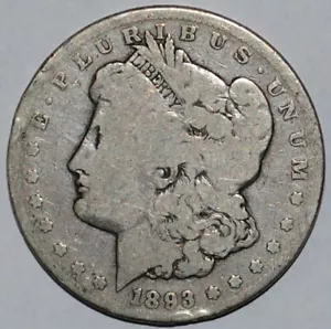 1893 CC US Morgan Dollar $1 - Picture 1 of 4