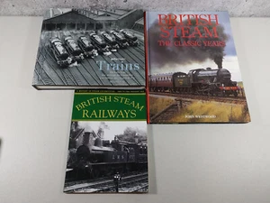 đźš‚ Lot de 3 livres trains Ă vapeur - couverture rigide et couverture souple - Photo 1 sur 19