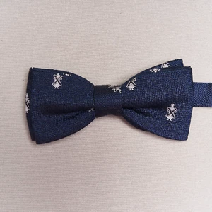 Vintage Bow Tie Made in England Men's Navy Blue Pre-tied Bowtie Adjustable - Picture 1 of 9