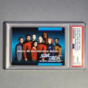 1992 Impel Star Trek The Next Generation #1 Where No One Has Gone Before, PSA 10 - Picture 1 of 2