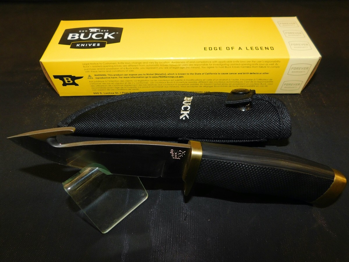 Buck Stainless Steel Blade Rubber Handle Collectible Modern Buck Stainless Steel Blade Rubber Handle Collectible Modern