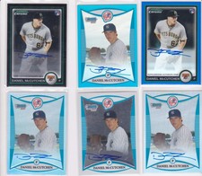 6 " DANIEL McCUTCHEN " 2008 BOWMAN CHROME AUTO REFRACTOR BLUE BASE # 150 250 500