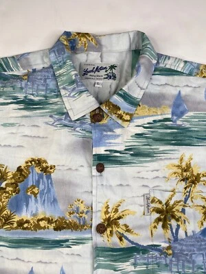 VTG Hawaiian Shirt Rayon Blend Local Motion L aloha Shirt Surfing Waves Camp EUC - Image 1 of 4