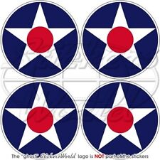 United States Army Air Corps USAAC Aircraft Roundel WW2 USAF 50mm Stickers x4