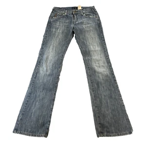 Armani Jeans Bootcut 26 32 Relaxed Fit Low Rise Waist Chambray Y2K Mid Wash Blue - Bild 1 von 15
