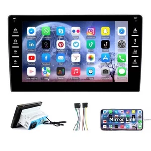 Single 1 Din 8" Mirror link Car Stereo Radio MP5 Player Touch Screen Bluetooth - Picture 1 of 12