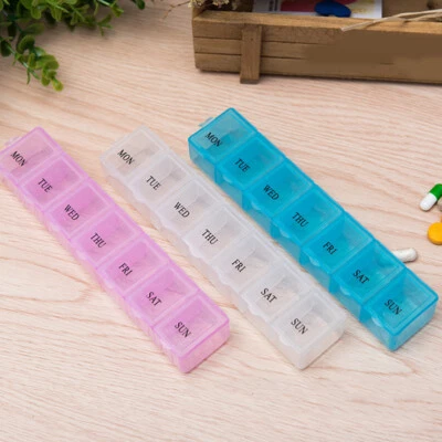 6inch Weekly 7 Days Tablet Medicine Storage Pill Box Organizer Container Case - Image 1 of 4