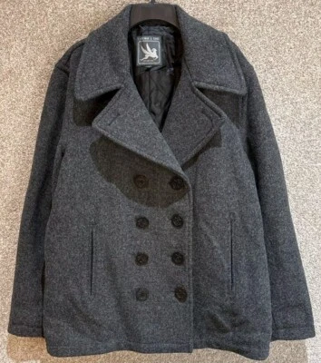 I.Spiewak & Sons Womens Gray Wool Peacoat Coat Jacket Naval Buttons Size Large - Image 1 of 4