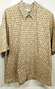 Pierre Cardin XXL Matrix Pattern Short Sleeve Shirt RN13185 100% Cotton - Picture 1 of 3