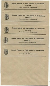 CAMPOMORONE (Genua), 5 Briefumschläge Jugendbündel Kampf - Bild 1 von 3