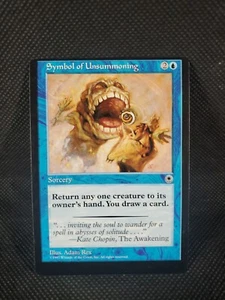 Symbol of Unsummoning Portal NM ERROR WAY OFF CENTER Magic The Gathering MTG - Picture 1 of 6
