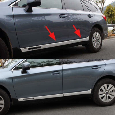 Para Subaru Outback 2015 16 17 18 2019 carrocería cromada puerta lateral moldura cubierta moldura Foto 1 de 4