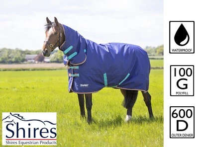 Shires Tempest Combo Neck Waterproof Turnout Horse Rug 100g Fill Lite Medium  - Image 1 of 4