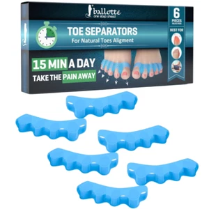 Paquete de 6 correctores de juanete separador separador de dedos separador esparcidor alisador eficaz - Imagen 1 de 9