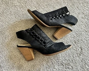 New PAUL GREEN Mindy Size 6.5 UK / 9 US Block Heel Bootie Peep Toe Sandals - Picture 1 of 5