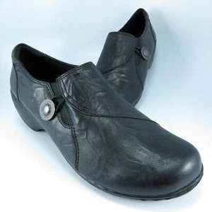 Clarks CHANNING DANNI Loafers Womens Size 10M Black Leather Business Slip-Ons - Picture 1 of 6