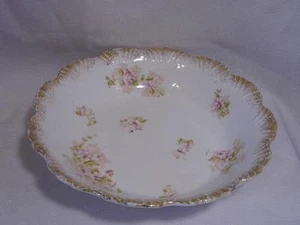 vintage WARWICK China Floral Pattern Apple Blossoms? SERVING BOWL dish gold trim - Bild 1 von 8