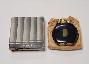 Vintage 1950s Evans Kingston Black Enamel Lighter | New / Unused in Box | RARE |