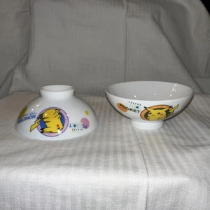 Vintage Rare Pokemon Ceramics Rice Bowl 2er Set 1990er Anime NEU Made in Japan  - Bild 1 von 4