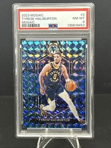 2023-24 Panini Mosaic Halliburton Green Mosaic Prizm #2 PSA 8 NM-MT 🔥🏀🔥 - Foto 1 di 3