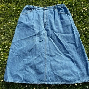 Vintage Mid-Wash Midi Denim Skirt - Picture 1 of 3