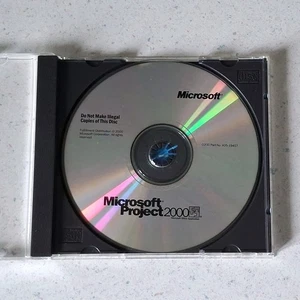Logiciel PC Windows Microsoft Project 2000 vintage, CD + clé produit, sans manuel - Photo 1/2