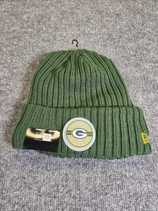 New Era Green Bay Packers Strick Beanie Mütze NFL Fleece gefüttert Bündchen grün Neu mit Etikett - Bild 1 von 6