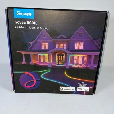Govee RGBIC Outdoor Neon Rope Lights With 64 Scene Modes H61A8-Waterproof 32.8ft - Image 1 of 4