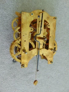 RELOJ DE PARED REGULADOR ANSONIA ANTIGUO MONTAJE TRASERO PIEZA MOVIMIENTO - Imagen 1 de 6