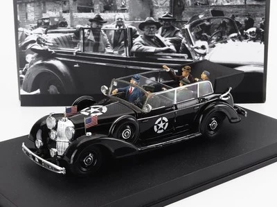 MODELLINO AUTO STATICO RIO MERCEDES 5 FIGURES 770K DACHAU 1945 SCALA 1:43 - Immagine 1 di 4