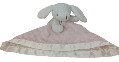 Mantas & Beyond Bebé Rosa Peluche Conejito Lovey Seguridad Satén Borde Cono Suave #D40 Foto 1 de 4