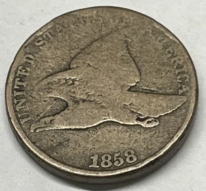 1858 Fliegender Adler Cent. Schönes Exemplar dieses Jahres. Kostenloser Versand!! - Bild 1 von 7