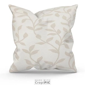 Cuscini/coperture crema jacquard 22"" 24"" 26"" 28"" set di 2 ex John Lewis - Foto 1 di 12