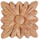 Schnitzornament Massivholz 60 x 60 x 6 mm Buche