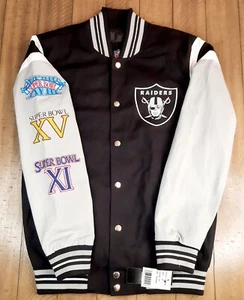 Las Vegas Raiders 3X Super Bowl Champion's Men's Varsity Jacket - Size M - Picture 1 of 8