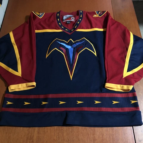 Pro Player Atlanta Thrashers NHL Hockey Jersey Vintage Navy Blue Adult XXL 2XL Cover
