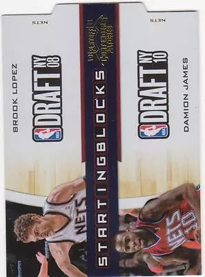 2010/11 Playoff Contenders Starting Blocks Brook Lopez / Damion James 90/99 Nets - Image 1 of 2