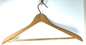 Vintage 16" Holz Kleiderbügel, verkauft in den 1940er Jahren von der Columbia Shirt Co., New York City - Bild 1 von 9