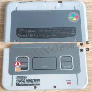 Para Nueva Nintendo 3DS XL LL Cubierta Superior y Botón Carcasa Carcasa Estuche Super SNES Gris - Imagen 1 de 9