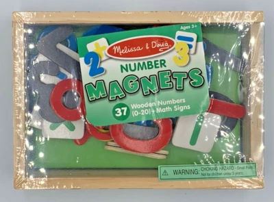 Números magnéticos de madera más 5 signos matemáticos #449 Melissa & and Doug edades 3+ Foto 1 de 4