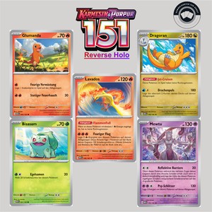 Pokemon Cards TCG 151 MEW Reverse Holo  GERMAN  Single Cards NM/M