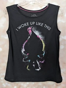 LOL Vintage Women's/Junior's Black Sleeveless Lightweight Shirt Size Small - Picture 1 of 6