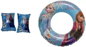 Juego de natación inflable para niños Frozen anillo de baño flotante agua playa verano 60C + brazaletes - Imagen 1 de 3