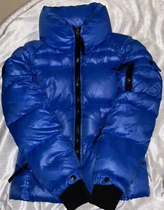 SAM. New York Goose down puffer jacket Blue Sz 10 Kids - Picture 1 of 12