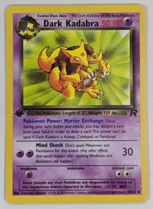1st Edition Dark Kadabra Team Rocket 39/82 Vintage Pokemon TCG 2000 - Picture 1 of 5