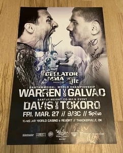 Bellator WARREN vs GALVAO Signed Event Poster 11x17 Joe Warren 20+ Autographs - Picture 1 of 1