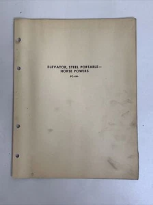 1951 John Deere Catalogo Parti PC-109 Ascensore Portatile Acciaio 2 & 4 Cavalli - Foto 1 di 4